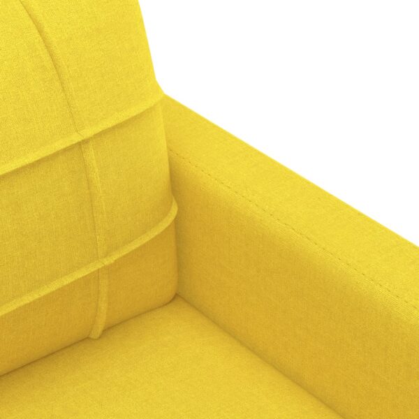 Sofá de 3 lugares 180 cm tecido amarelo-claro - Image 5