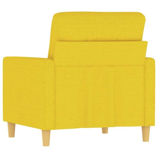 Poltrona 60 cm tecido amarelo-claro - Image 4