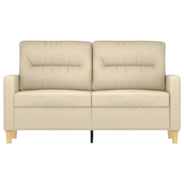 Sofá de 2 lugares tecido 120 cm cor creme - Image 2