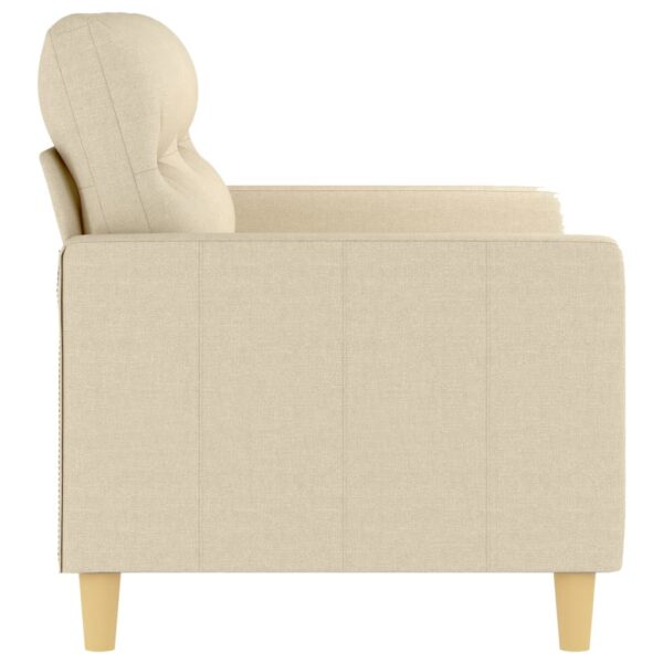 Sofá de 2 lugares tecido 120 cm cor creme - Image 3