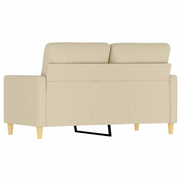 Sofá de 2 lugares tecido 120 cm cor creme - Image 4