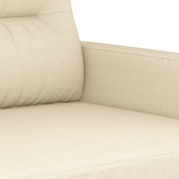 Sofá de 2 lugares tecido 120 cm cor creme - Image 5