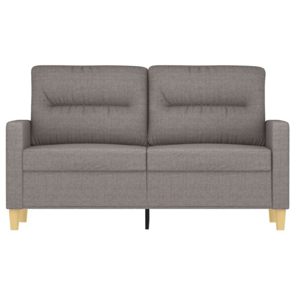 Sofá de 2 lugares tecido 120 cm cinzento-acastanhado - Image 2