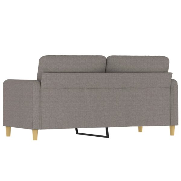 Sofá de 2 lugares tecido 140 cm cinzento-acastanhado - Image 5