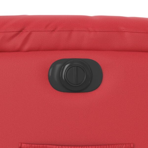 Poltrona reclinável elevatória elétrica couro artif. vermelho - Image 11