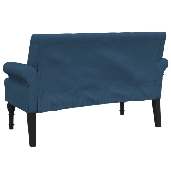 Banco com encosto 120x62x75,5 cm tecido azul - Image 4