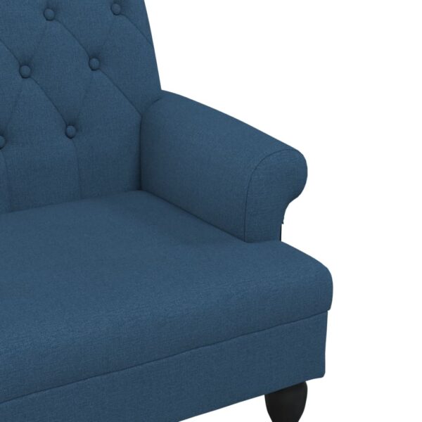 Banco com encosto 120x62x75,5 cm tecido azul - Image 5
