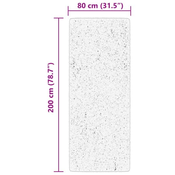 Tapete pelo curto macio e lavável HUARTE 80x200 cm cor creme - Image 9