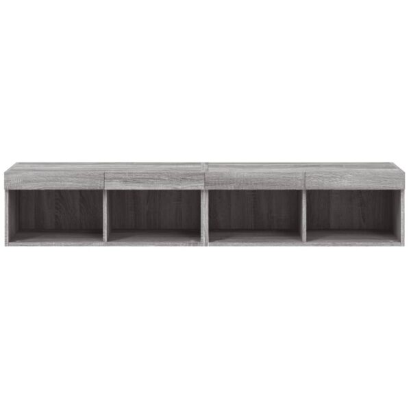 Móveis de TV com luzes LED 2 pcs 80x30x30 cm cinzento sonoma - Image 7