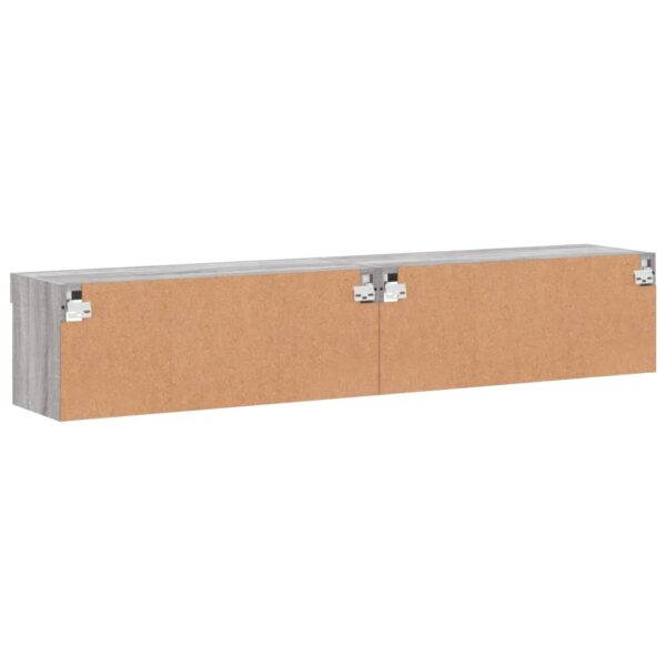 Móveis de TV com luzes LED 2 pcs 80x30x30 cm cinzento sonoma - Image 9