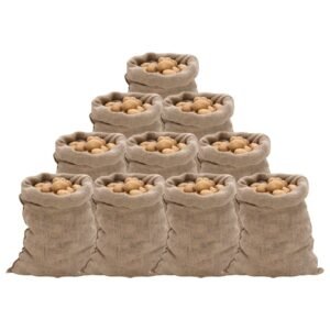 Sacos de juta 10 pcs 60x105 cm 100% juta 220 gsm