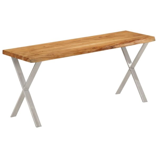Banco com bordas vivas 105 cm madeira de acácia maciça - Image 4
