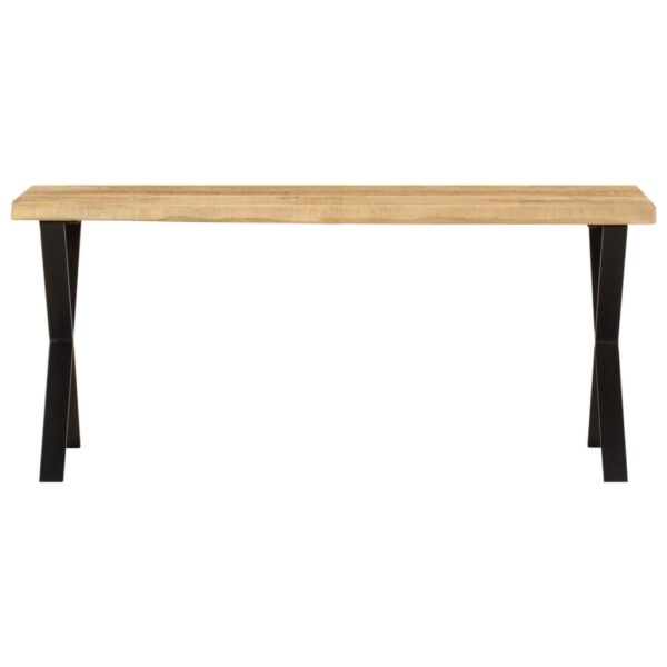Banco com bordas vivas 105 cm madeira de mangueira maciça - Image 2