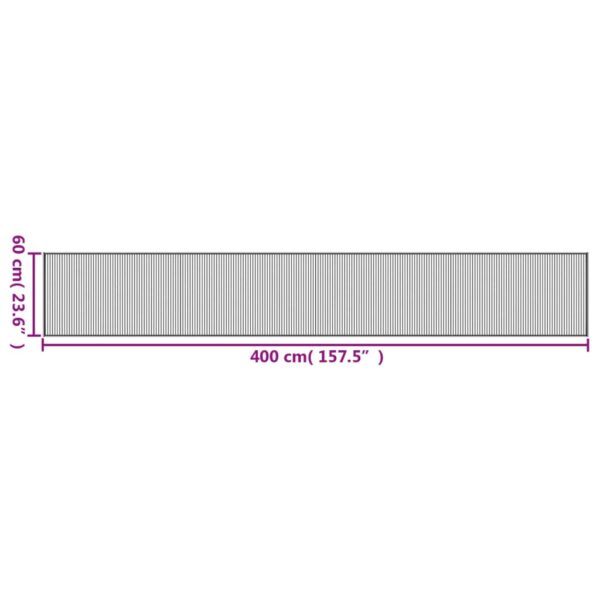 Tapete retangular 60x400 cm bambu castanho - Image 7