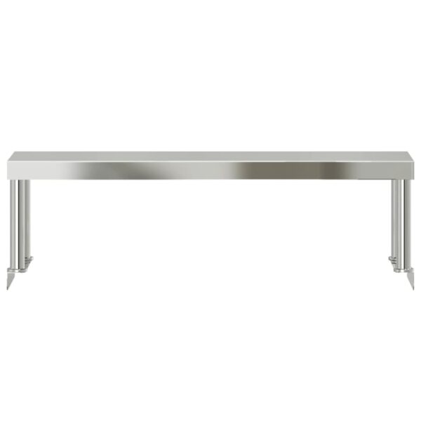 Prateleira para mesa de trabalho 110x30x35 cm aço inoxidável - Image 4
