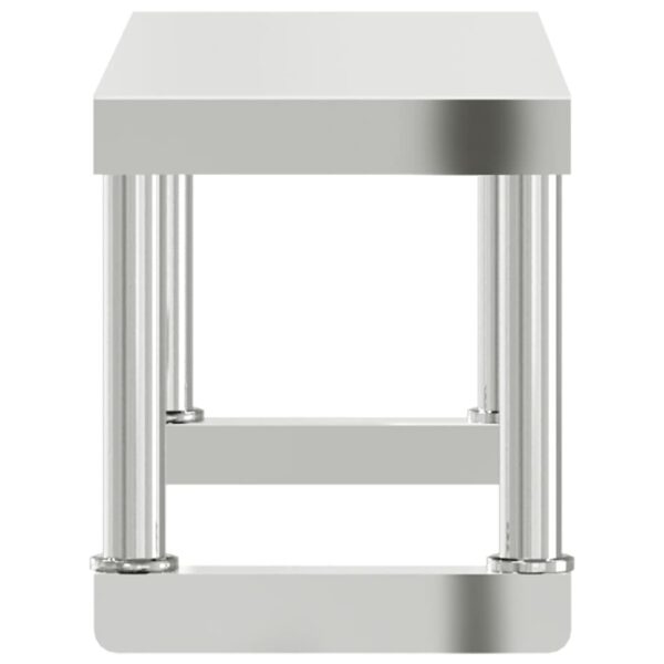 Prateleira para mesa de trabalho 110x30x35 cm aço inoxidável - Image 5