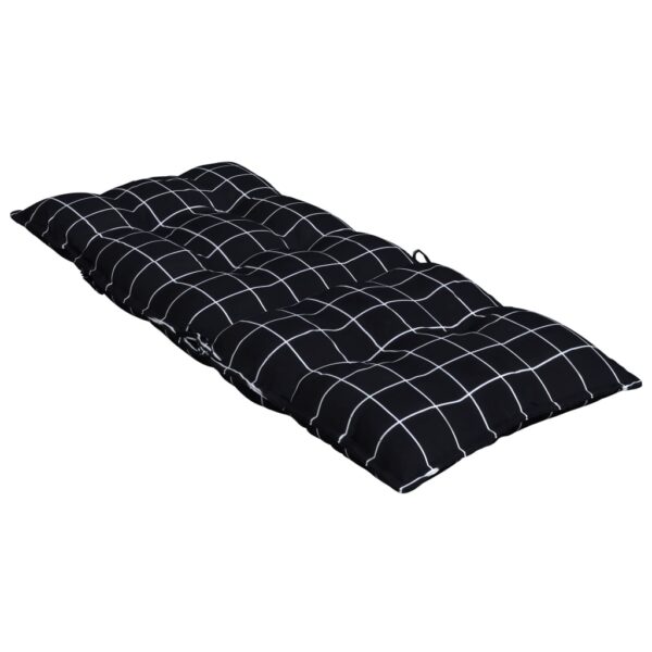 Almofadões cadeira encosto alto 2pcs tecido oxford xadrez preto - Image 5