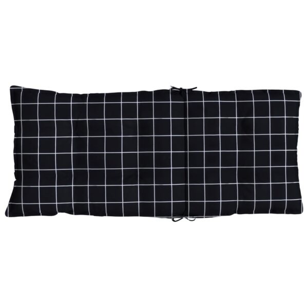 Almofadões cadeira encosto alto 2pcs tecido oxford xadrez preto - Image 6