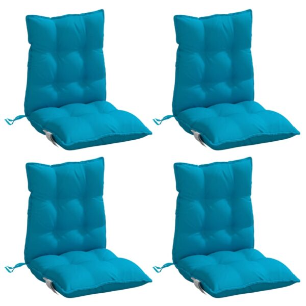 Almofadões cadeira encosto baixo 4 pcs tecido oxford azul-claro - Image 2