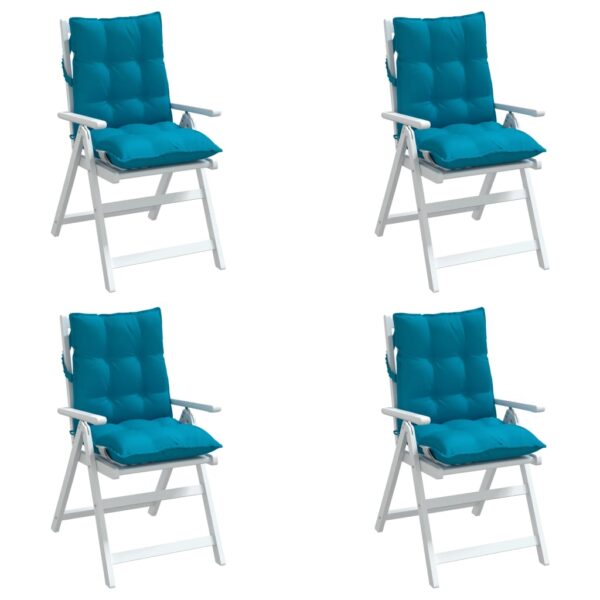 Almofadões cadeira encosto baixo 4 pcs tecido oxford azul-claro - Image 3