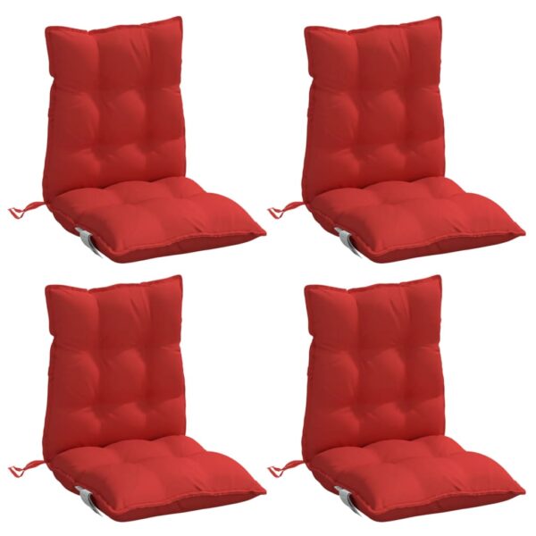 Almofadões cadeira encosto baixo 4 pcs tecido oxford vermelho - Image 2