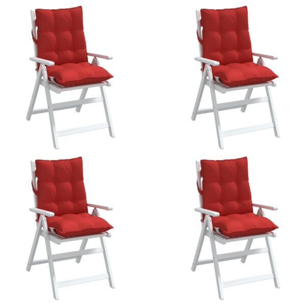 Almofadões cadeira encosto baixo 4 pcs tecido oxford vermelho - Image 3