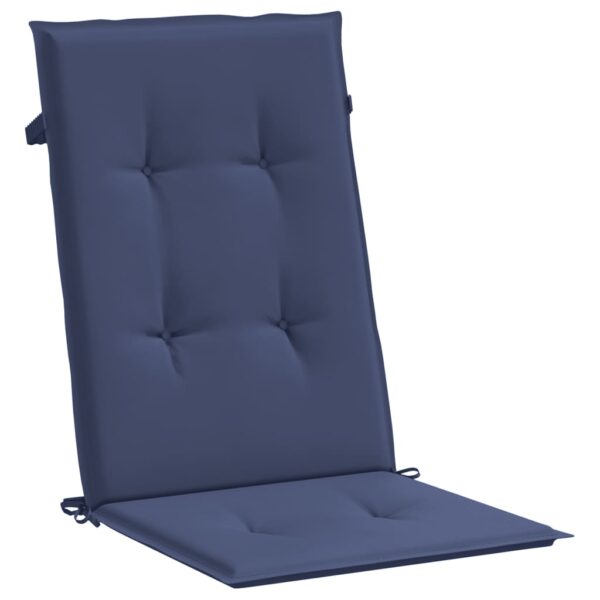 Almofadões cadeira encosto alto 4pcs tecido azul-marinho - Image 3