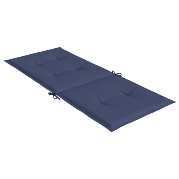 Almofadões cadeira encosto alto 4pcs tecido azul-marinho - Image 5