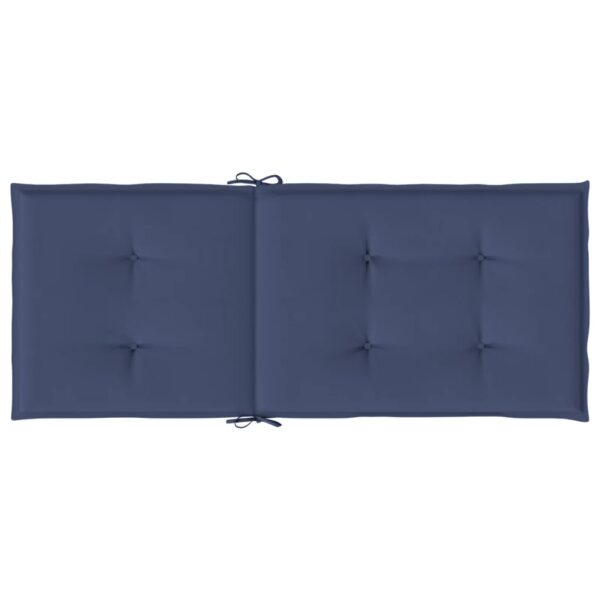Almofadões cadeira encosto alto 4pcs tecido azul-marinho - Image 6