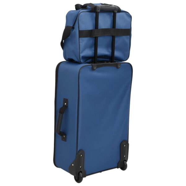 5 pcs conjunto malas de viagem tecido azul - Image 8