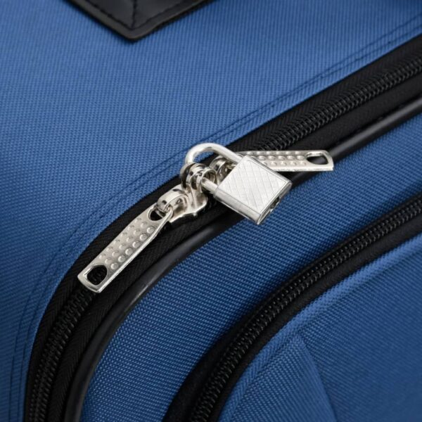 5 pcs conjunto malas de viagem tecido azul - Image 10