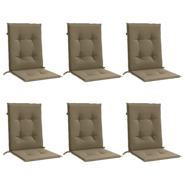 Almofadões lombares p/cadeiras 6pcs 100x50x4 cm mesclado tecido - Image 2