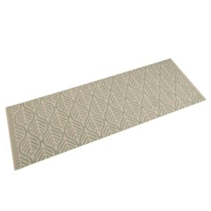 Tapete de cozinha lavável 45x150 cm veludo padrão folhas