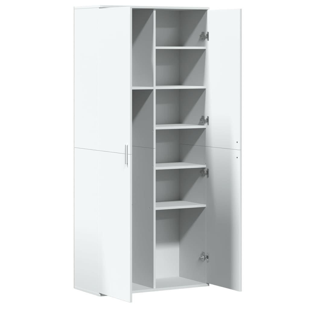 Armário alto 80x35x180 cm derivados de madeira branco - Image 5