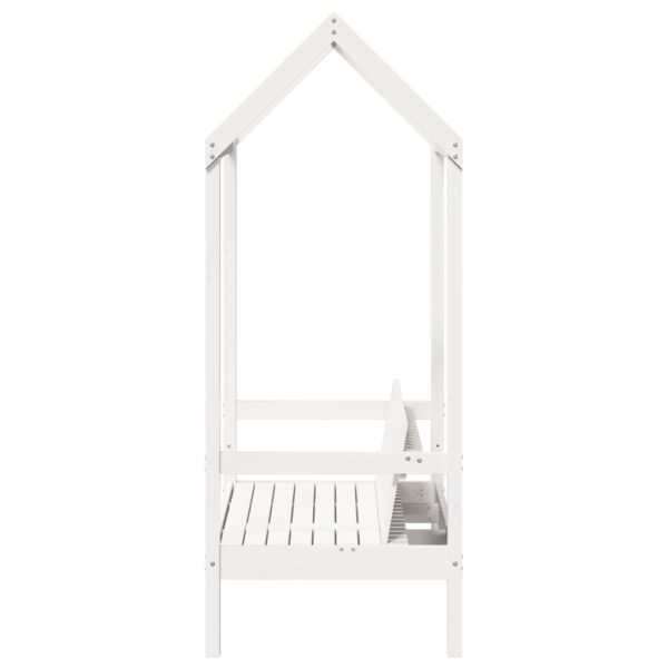 Banco com telhado 117,5x70x176,5 cm pinho maciço branco - Image 4