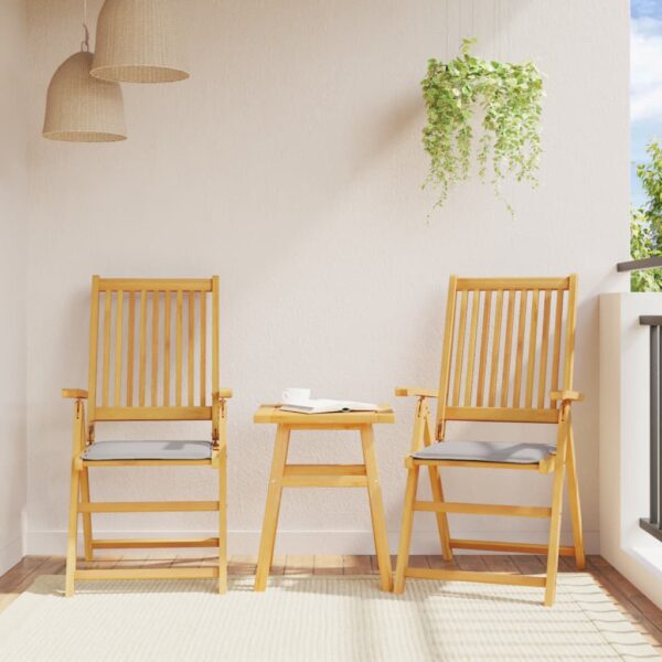 Almofadas de assento de jardim 4 pcs 45x45x2 cm cinzento-claro - Image 2