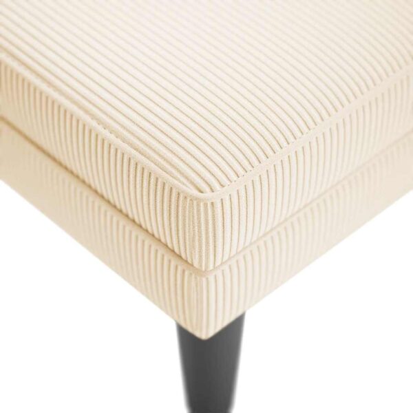 Chaise lounge com almofada tecido corduroy creme - Image 7