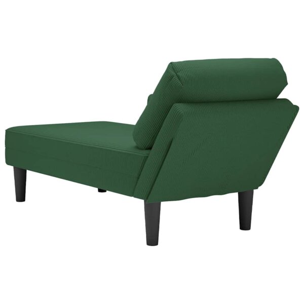 Chaise lounge com almofada tecido corduroy selva verde - Image 6