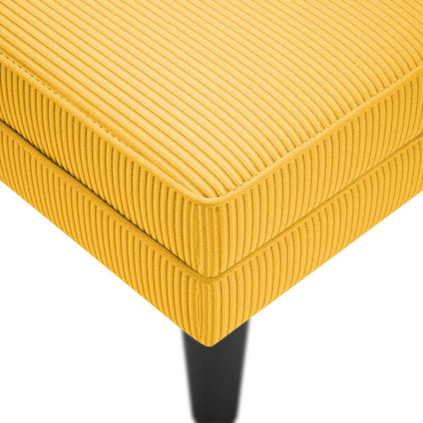 Chaise lounge com almofada tecido corduroy amarela claro - Image 7