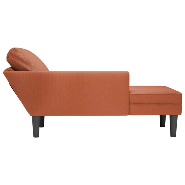 Chaise lounge com almofada tecido corduroy laranja - Image 5
