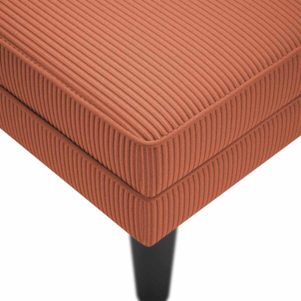 Chaise lounge com almofada tecido corduroy laranja - Image 7