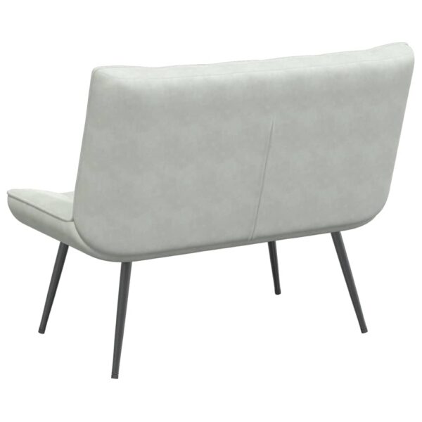 Banco 110x74x84 cm veludo cinzento-claro - Image 5