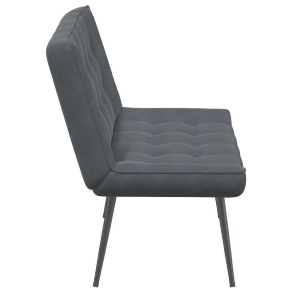 Banco 110x74x84 cm veludo cinzento-escuro - Image 4