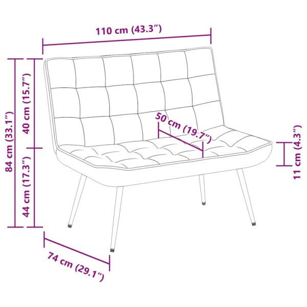 Banco 110x74x84 cm veludo cinzento-escuro - Image 8