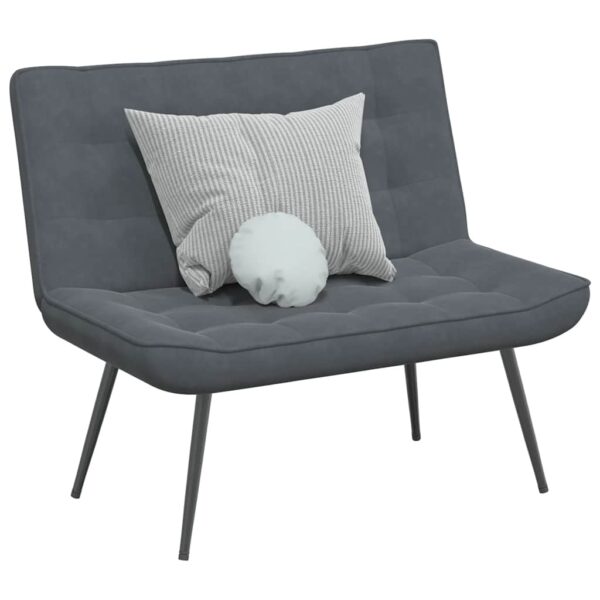 Banco 110x74x84 cm veludo cinzento-escuro