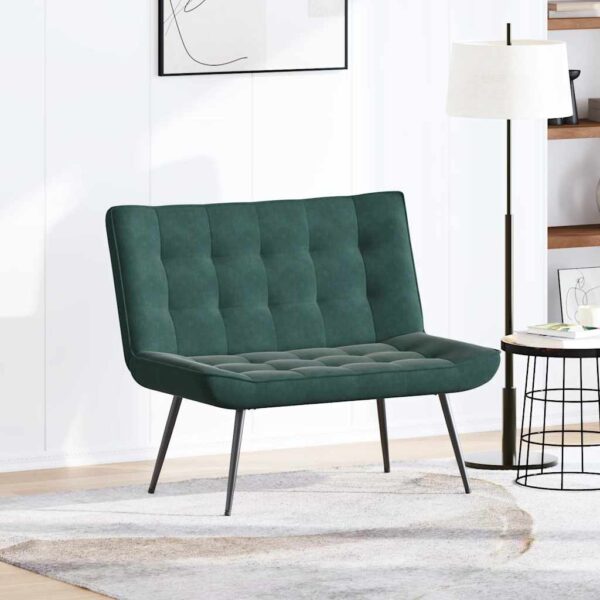 Banco 110x74x84 cm veludo verde-escuro - Image 2
