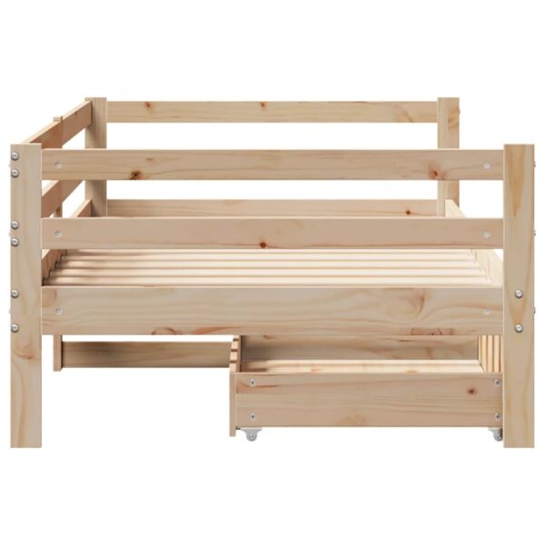 Sofá-cama com gavetas 80x200 cm madeira de pinho maciça - Image 6