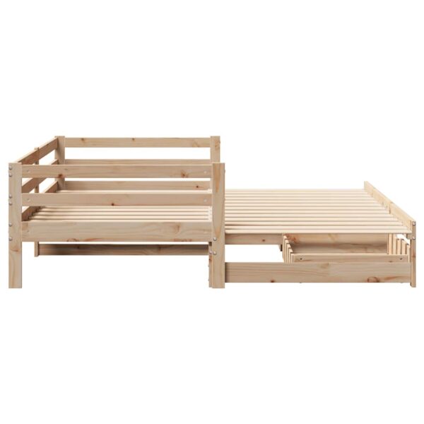 Sofá-cama com gavetão e gavetas sem colchão 80x200 cm - Image 6