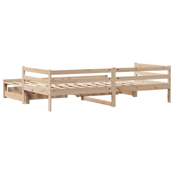 Sofá-cama com gavetão e gavetas sem colchão 80x200 cm - Image 7
