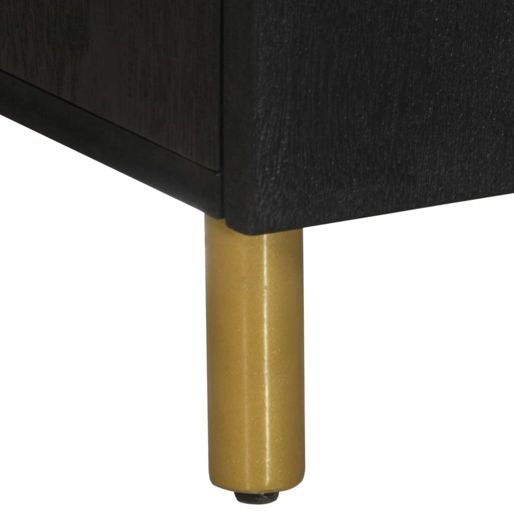 Aparador 60x33x75 cm derivados de madeira preto - Image 8